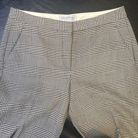 BROOKS BROTHERS Wool Blend Wide leg dress pants Brown Glen Plaid Women's Size 10 - Picture 4 of 9